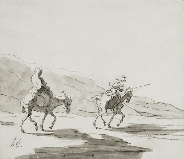 Don Quixote and Sancho Panza od Honoré Daumier