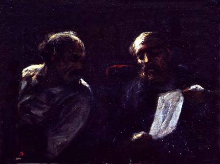 A Chat in the Studio od Honoré Daumier