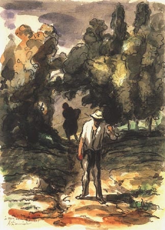Dans of La campagne od Honoré Daumier