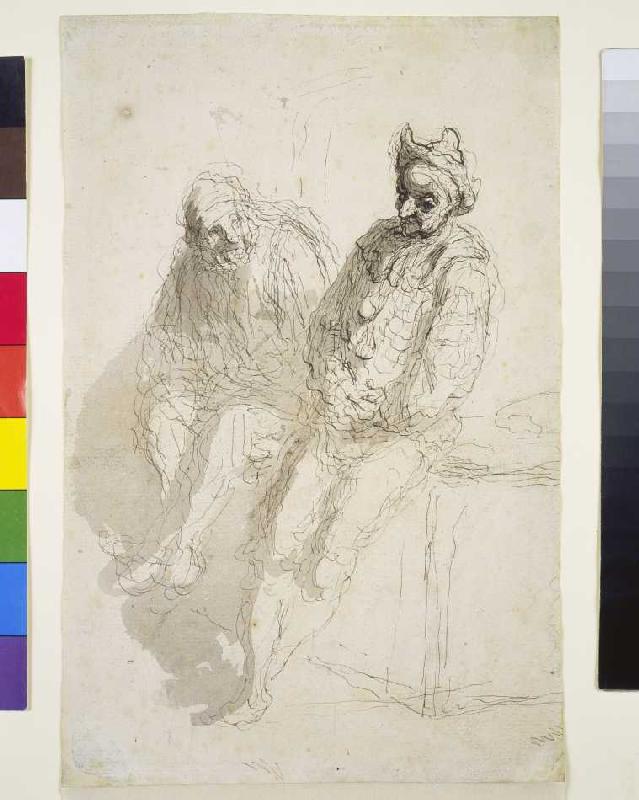 Deux saltimbanques / Zwei Gaukler od Honoré Daumier