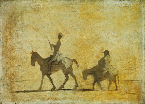 Don Quichote and Sancho Pansa. od Honoré Daumier