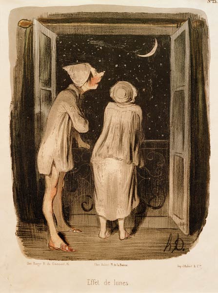 Ehe - Karikatur "Effet de lunes" od Honoré Daumier