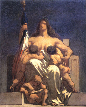 Esquisse de of La République od Honoré Daumier
