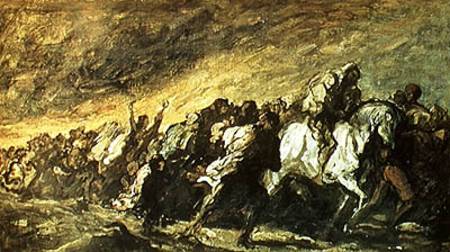 The Fugitives or The Emigrants od Honoré Daumier