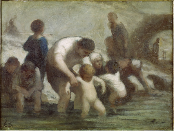 H.Daumier, Kinder im Bad od Honoré Daumier