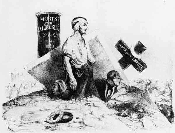 July Revolution 1830/ Daumier cartoon od Honoré Daumier