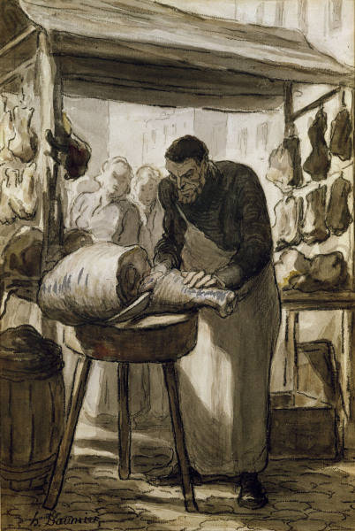 Honore Daumier / Le Boucher od Honoré Daumier