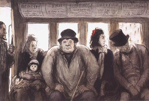 Intérieur this ' un bus od Honoré Daumier