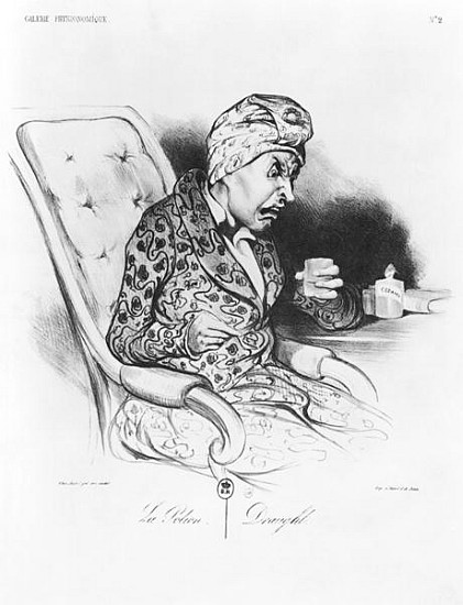 La Potion, Draught, from ''Galerie physionomique'', plate 2 from ''Le Charivari'', 19th November 183 od Honoré Daumier