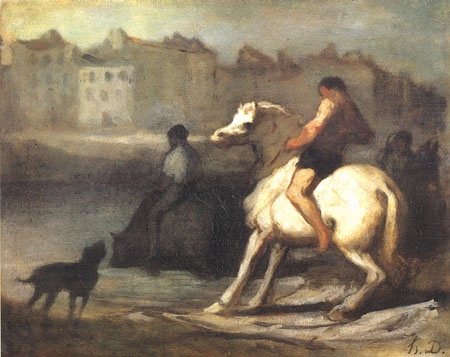 L ' Abreuvoir od Honoré Daumier