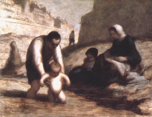 Le premier Bain od Honoré Daumier
