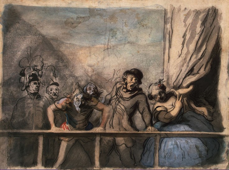 Sideshow od Honoré Daumier