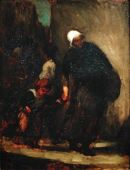 Street Scene od Honoré Daumier