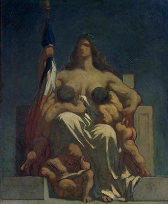 The Republic, 1848 (oil on canvas) od Honoré Daumier