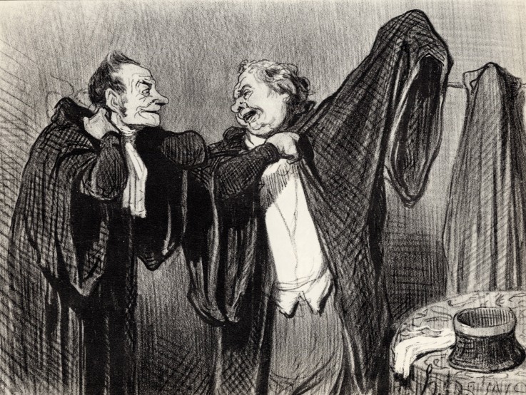 Under Colleagues (From the Series "Les gens de justice") od Honoré Daumier