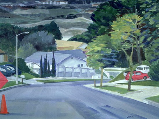 Looking Down My Street, 2000 (acrylic on canvas)  od Howard  Ganz