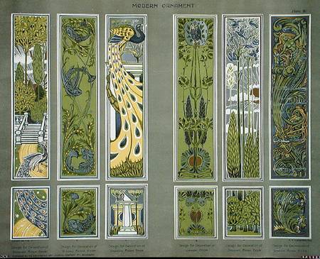 Door panel decorations od H.S. Rogerson