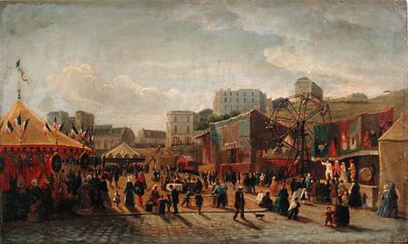 A Fair, Place Saint-Pierre Montmartre in 1861 od Hubert