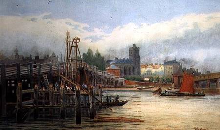 Old Putney Bridge od Hubert James Medlycott