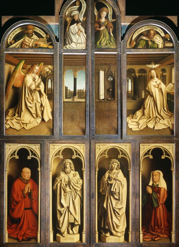 Exterior of Left and Right panels of The Ghent Altarpiece od Hubert & Jan van Eyck