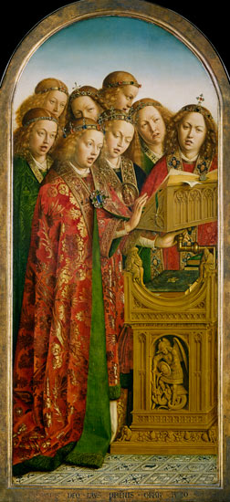 Singing Angels, from the left wing of the Ghent Altarpiece od Hubert & Jan van Eyck