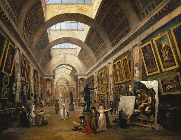 The equipment project for the large gallery Louvre od Hubert Robert