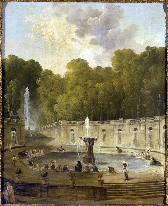 Washerwomen in a park od Hubert Robert