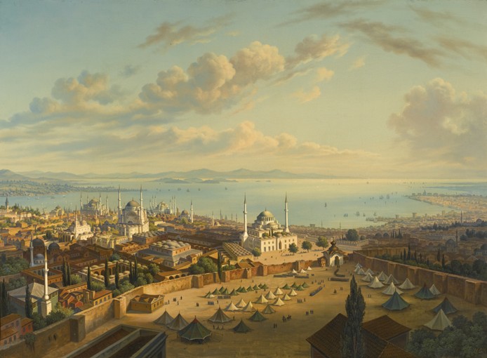 Constantinople from the Fire Tower of Beyazit od Hubert Sattler
