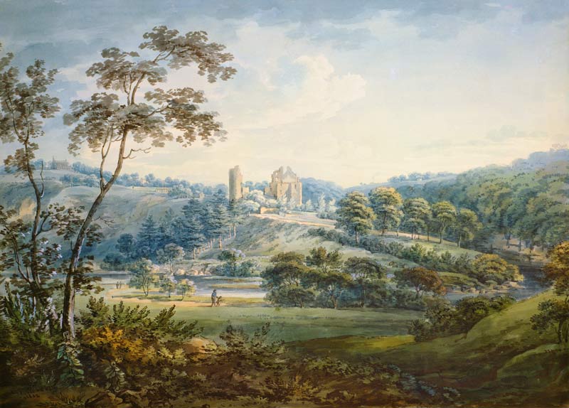 Rosslyn Castle, Midlothian od Hugh William Williams