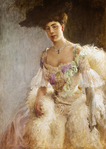 Portrait of a Lady in Evening Dress od Hugo-Elias Bachmanssen