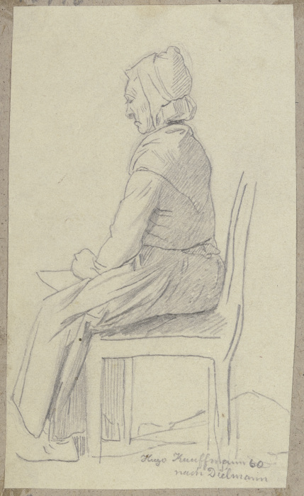 Sitting old woman od Hugo Kauffmann