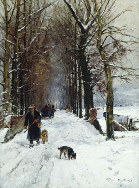 Winter auf der Grafenberger Allee od Hugo Mühlig