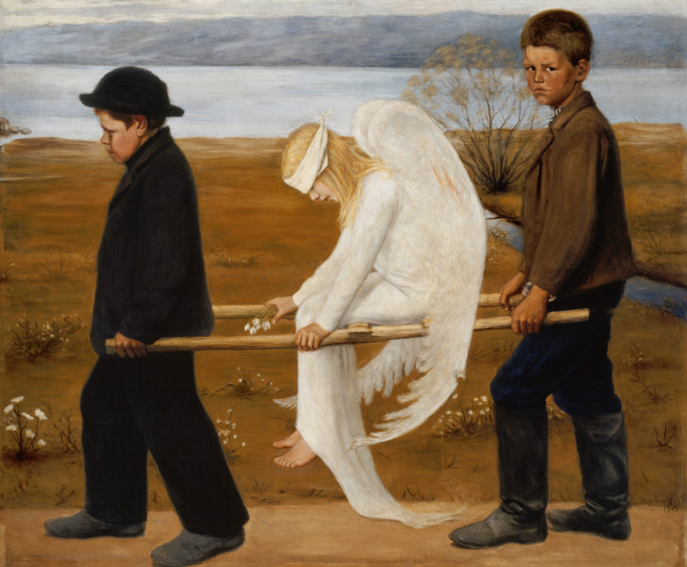 Der verwundete Engel od Hugo Simberg