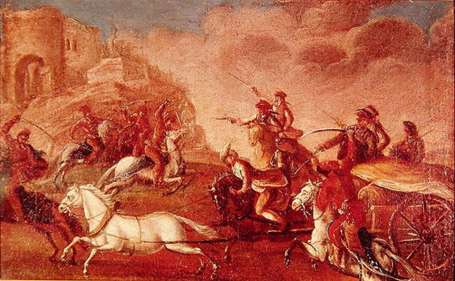 Kuruc Uprising in Hungary against the Habsburgs 1703-11 (oil on canvas) od Hungarian School, (18th century)