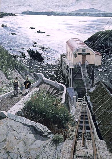 Ramsey Island from St. David''s Head, Dyfed, 1994 (gouache on card)  od Huw S.  Parsons