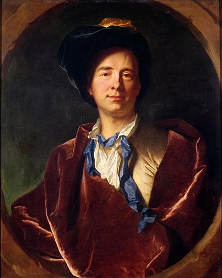 Portrait of Bernard le Bovier de Fontenelle (1657-1757) od Hyacinthe Rigaud
