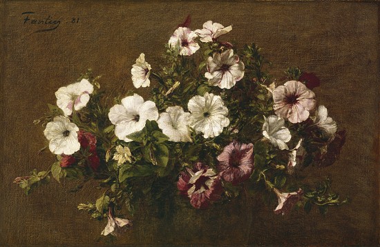 Petunias od Ignace Henri Jean Fantin-Latour
