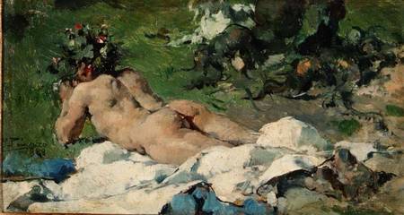 Study of a Nude od Ignacio Pinazo Camarlech