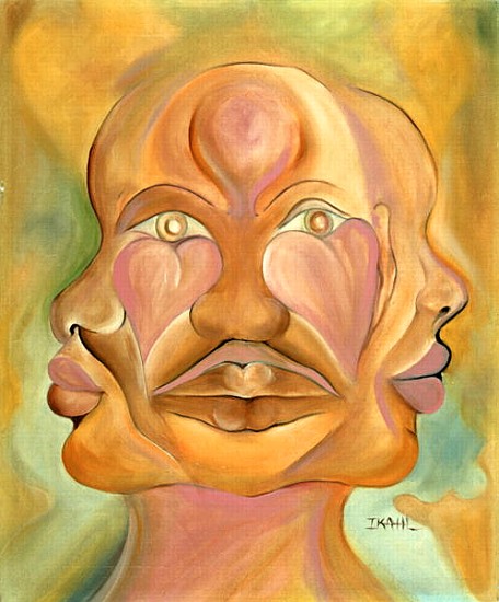 Faces of Copulation (oil on canvas)  od Ikahl  Beckford
