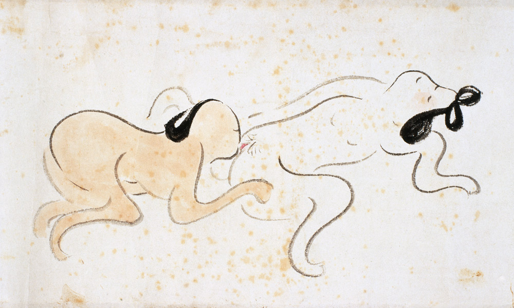 A 'Shunga' (erotic painting) ink on paper od Ike no Taiga