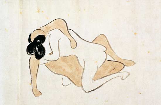 A 'Shunga' (erotic painting) od Ike no Taiga