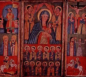 Madonna with apostles od Ikone (äthiopisch)