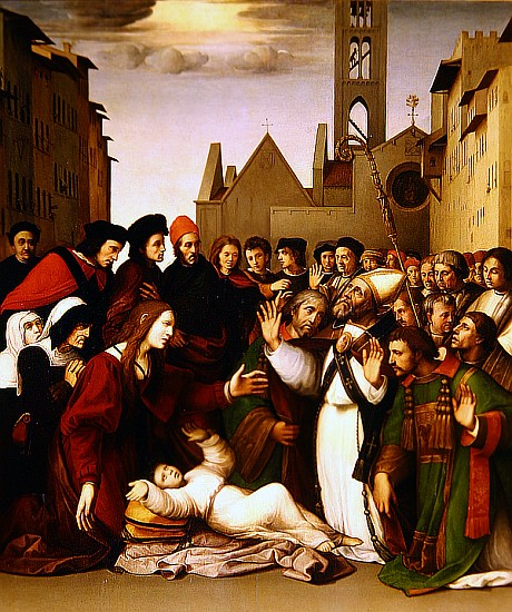 St. Zenobius Raising a Boy from the Dead od Il Ghirlandaio Ridolfo (Bigordi)