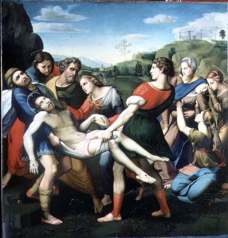 The Entombment, after a Painting by Raphael (1483-1520) in the Villa Borghese, Rome od Il Sassoferrato