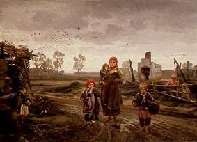After the village fire. od Ilarion M. Prjaschnikow