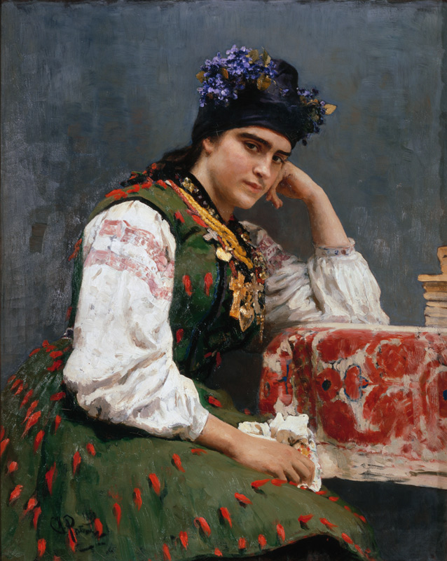 Portrait of Sofia Dragomirova-Lukomskaya od Ilja Efimowitsch Repin