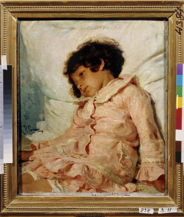 Portrait of Nadya Repina, artist's daughter od Ilja Efimowitsch Repin