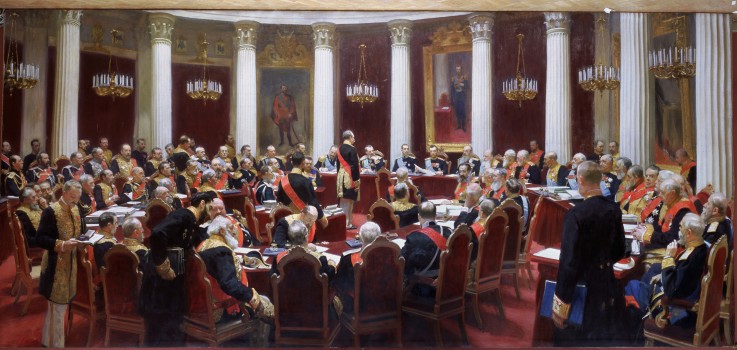 The centenary session of the State Council in the Marie Palace on May 5, 1901 od Ilja Efimowitsch Repin