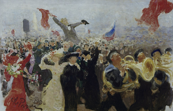 Manifest St.Petersburg 1905 / I.Repin od Ilja Efimowitsch Repin