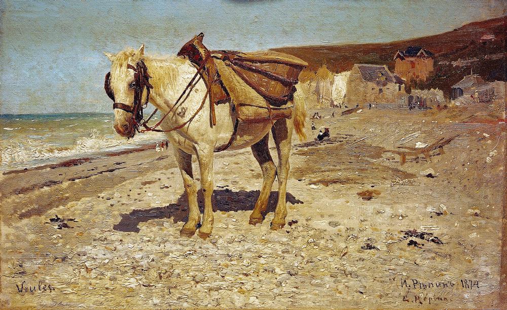 A Horse for carrying stones in Veules od Ilja Efimowitsch Repin